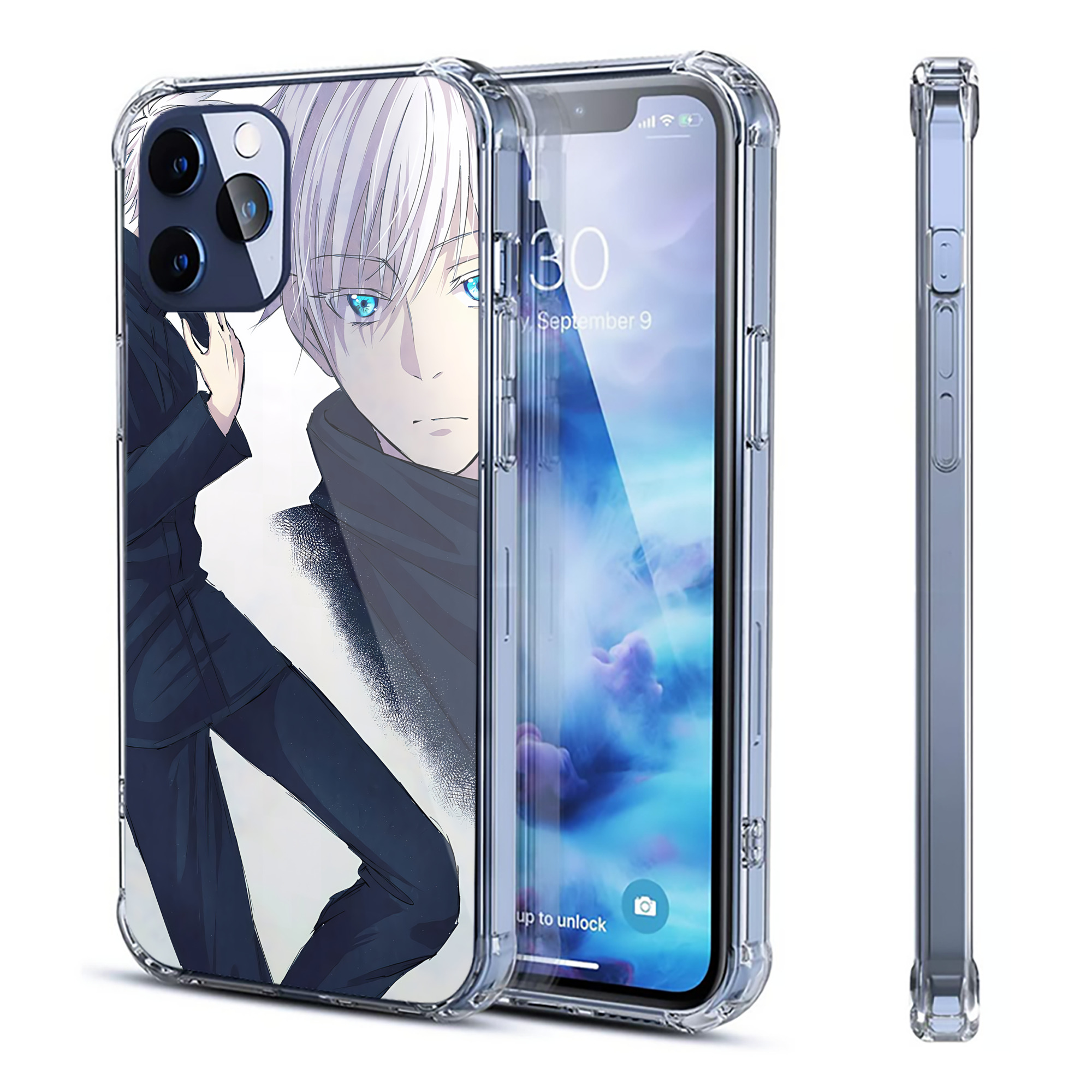 （画像用） 呪術廻戦 Jujutsu Kaisen 【iPhone 12シリーズ対応】透明スマホケース（クリアソフトケース）